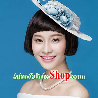 Top Handmade Flower Decoration Hat Dress Hat for Ladies