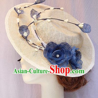 Top Handmade Flower Decoration Hat Dress Hat for Ladies