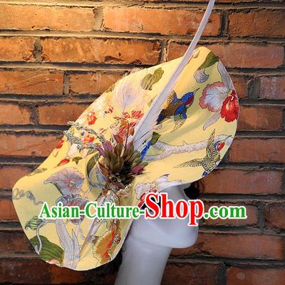 Top Handmade Flower Decoration Hat Dress Hat for Ladies