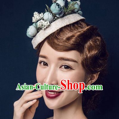Top Handmade Flower Decoration Hat Dress Hat for Ladies