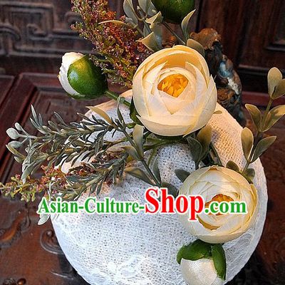 Top Handmade Flower Decoration Hat Dress Hat for Ladies