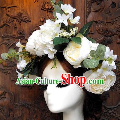 Top Handmade Flower Decoration Hat Dress Hat for Ladies