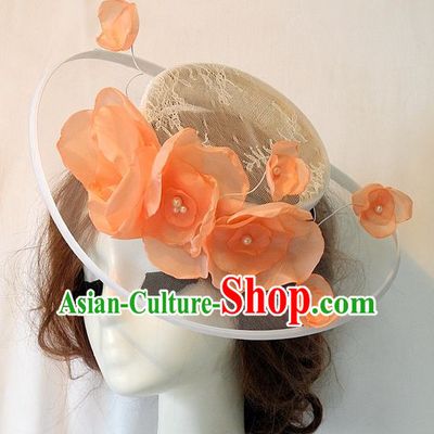 Top Handmade Flower Decoration Hat Dress Hat for Ladies