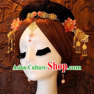 Ancient Chinese Empress Princess Queen Hair Style Accessories Hair Sticks Clips Hair Pin Hair Pieces Combs Ancient Chinese Chopsticks Asian Wedding Bridal Hair Ornaments Crown