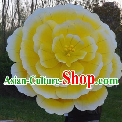 Yellow Handmade Flower Umbrella Dance Props