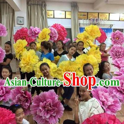 0.6 Meter Large Chinese Peony Flower Dance Props for Adults or Kids
