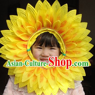 Beautiful Sunflower Face Props for Children
