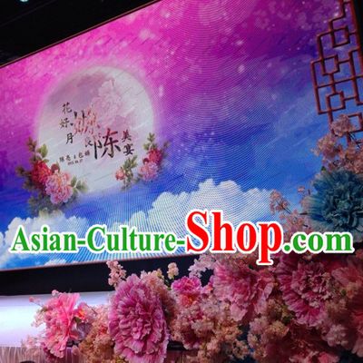 Beautiful Peony Flower Stage Decoration Props