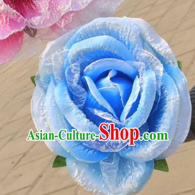 0.35 Meter Blue Rose Flower Decoration Props Dance Prop