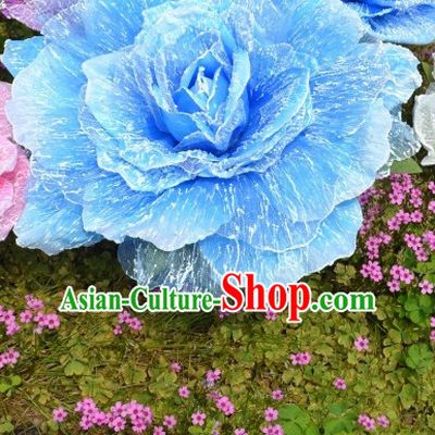 0.75 Meter Big Blue Flower Dance Props Props for Dance Dancing Props for Sale for Kids Dance Stage Props Dance Cane Props Umbrella Children Adults
