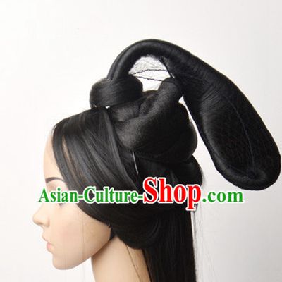 Tang Dynasty Asian Ancient Classical Empress Hairpins Hair Accessories and Wig Set