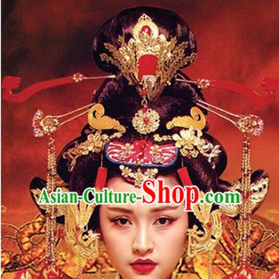 Chinese Ancient Queen Black Wig Wigs and Hair Accessories