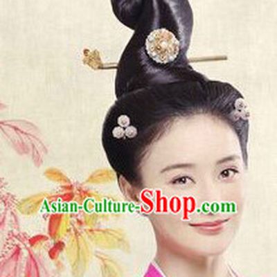 Chinese Ancient Lady Black Wig Wigs and Hair Accessories