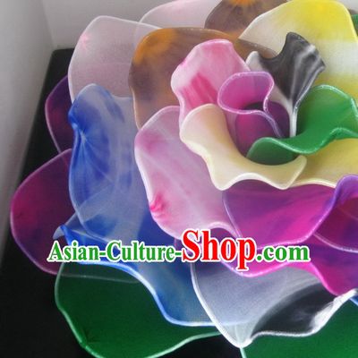 0.7 Meter Big Rainbow Color Rose Flower Dance Props Props for Dance Dancing Props for Sale for Kids Dance Stage Props Dance Cane Props Umbrella Children Adults