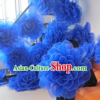 Blue Rose Flower Dance Props Props for Dance Dancing Props for Sale for Kids Dance Stage Props Dance Cane Props Umbrella Children Adults