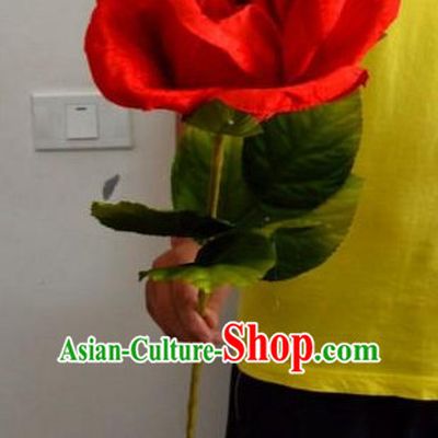 Red Rose Flower Dance Props Props for Dance Dancing Props for Sale for Kids Dance Stage Props Dance Cane Props Umbrella Children Adults