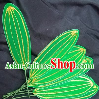 Green Leaf Decorations Fan Dance Props Props for Dance Dancing Props for Sale for Kids Dance Stage Props Dance Cane Props Umbrella Children Adults