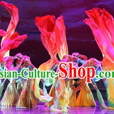 10 Meters Long Pure Silk Dance Ribbons Props for Dance Dancing Props for Sale for Kids Dance Stage Props Dance Cane Props Umbrella Children Adults