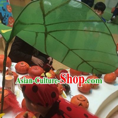 Big Beautiful Handmade Green Leaf Stage Performance Dance Props Dancing Prop Decorations