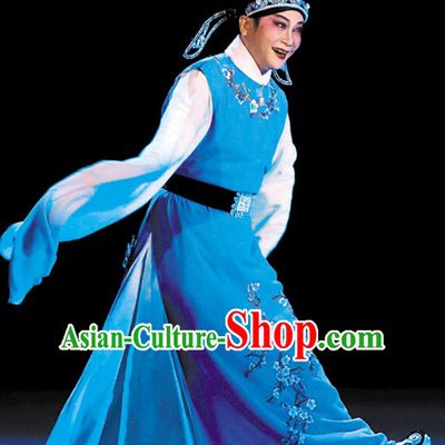 Chinese Ancient Peking Opera Xiao Sheng Costumes and Headdress Complete Set for Men