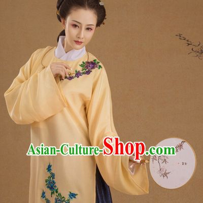 Chinese Ancient Ming Dynasty Lady Costumes and Hair Jewelry Complete Set for Women