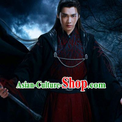 Chinese Ancient Swordsman Costumes Complete Set for Men