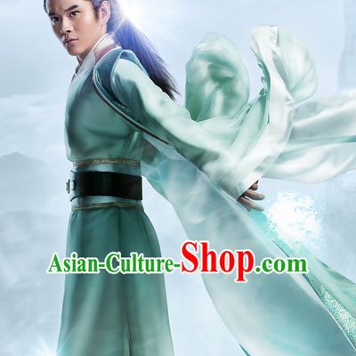 Chinese Ancient Swordsman Knight Costumes Complete Set for Men