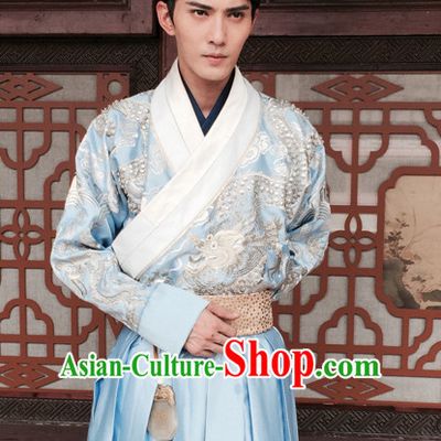 Chinese Ancient Swordsman Knight Costume Complete Set for Men Youth Teenagers Kids