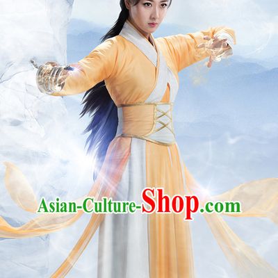 Chinese Ancient Swordswoman Knight Costume Complete Set for Women Youth Teenagers Kids
