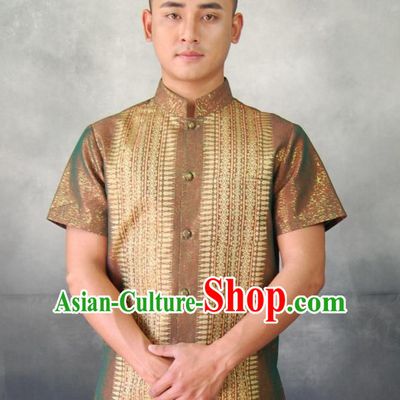 Traditional National Thai Shirt Dress Thai Traditional Dress Dresses Wedding Dress online for Sale Thai Clothing Thailand Clothes for Men Boys Youth
