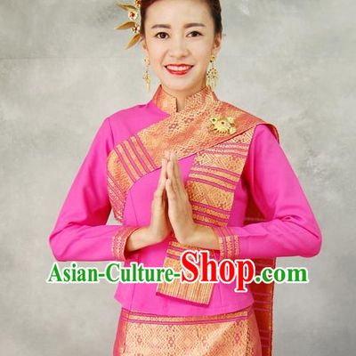 Traditional National Thai Dress Thai Traditional Dress Dresses Wedding Dress online for Sale Thai Clothing Thailand Clothes Complete Set for Women Girls Adults Youth Kids