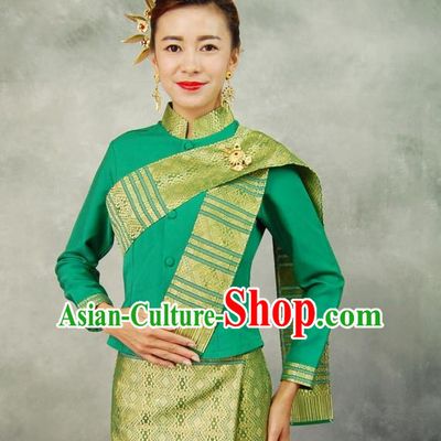 Traditional National Thai Dress Thai Traditional Dress Dresses Wedding Dress online for Sale Thai Clothing Thailand Clothes Complete Set for Women Girls Adults Youth Kids