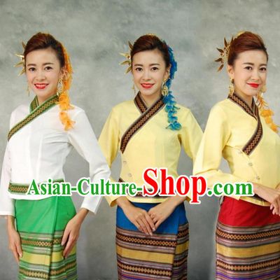 Traditional National Thai Dress Thai Traditional Dress Dresses Wedding Dress online for Sale Thai Clothing Thailand Clothes Complete Set for Women Girls Adults Youth Kids