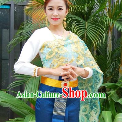 Traditional National Thai Dress Thai Traditional Dress Dresses Wedding Dress online for Sale Thai Clothing Thailand Clothes Complete Set for Women Girls Adults Youth Kids