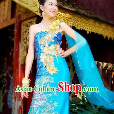 Traditional National Thai Garment Dress Thai Traditional Dress Dresses Wedding Dress online for Sale Thai Clothing Thailand Clothes Complete Set for Women Girls Adults Youth Kids