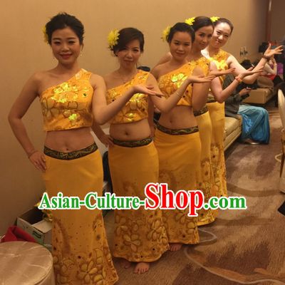 Traditional National Thai Dance Costumes Dress Thai Traditional Dress Dresses Wedding Dress online for Sale Thai Clothing Thailand Clothes Complete Set for Women Girls Adults Youth Kids