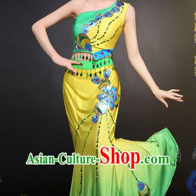 Chinese Peacock Dance Costumes Dress online for Sale Complete Set for Women Girls Adults Youth Kids