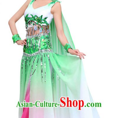 Chinese Folk Group Lotus Dance Costumes Dress online for Sale Complete Set for Women Girls Adults Youth Kids