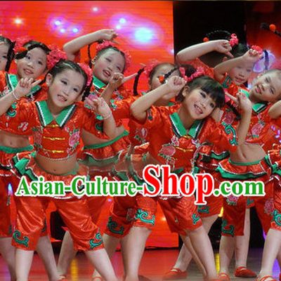 Chinese Folk Festival Dance Costumes for Kids