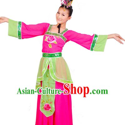 Chinese Classicial Dancing Costumes Dancewear and Headpieces Complete Set for Women