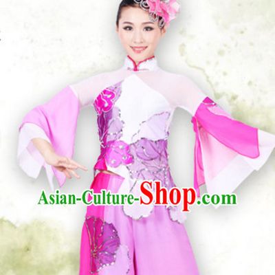 Chinese Classicial Dancing Costumes Dancewear and Headpieces Complete Set for Women