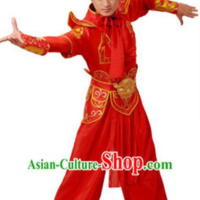 Chinese Imperial Palace Classical Dance Costumes Dancewear and Headpieces Complete Set for Men