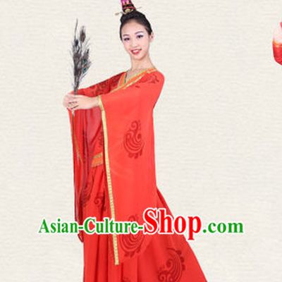 Chinese Imperial Palace Classical Dance Costumes Dancewear and Headpieces Complete Set for Women