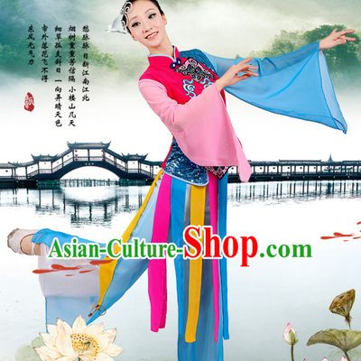 Chinese Classicial Dancing Costumes Dancewear and Headpieces Complete Set for Women
