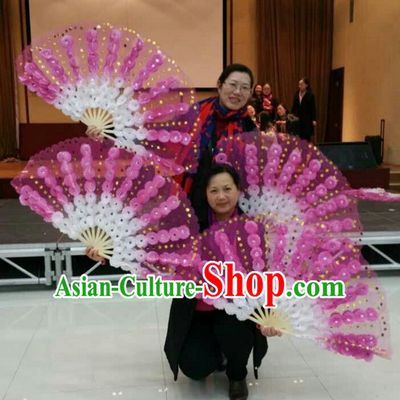 Traditional Korean Dance Feather Peony Fan