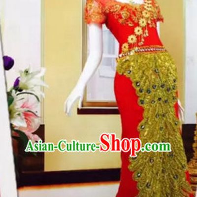Top Traditional National Thai Garment Dress Thai Traditional Dress Dresses Wedding Dress Complete Set for Women Girls Youth Kids Adults Couple