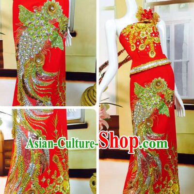 Top Traditional National Thai Garment Dress Thai Traditional Dress Dresses Wedding Dress Complete Set for Women Girls Youth Kids Adults Couple