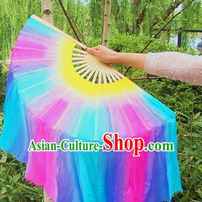 100_ Pure Silk Professional Dancing Fan for Women Men Adults