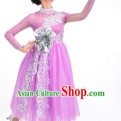 Traditional Chinese Dance Costumes Custom Dance Costume Folk Dance Chinese Dress Cultural Dances and Headdress Complete Set