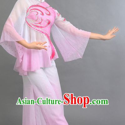 Traditional Chinese Classical Dance Costumes Custom Dance Costume Folk Dancing Chinese Dress Cultural Dances and Headdress Complete Set
